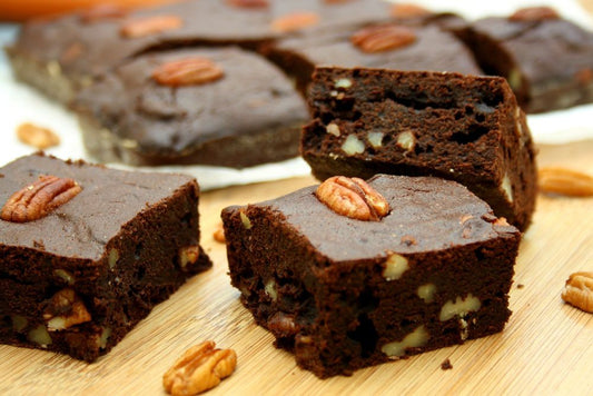 Brownies au chocolat et noix de pécan enrobées